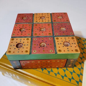 Handmade Artisan Wooden Box Stash Global Decor